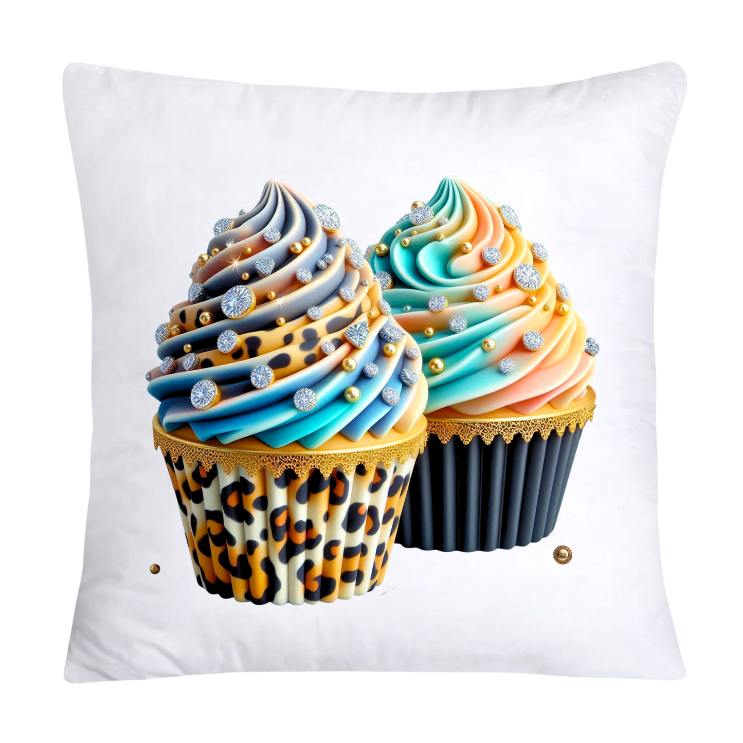 Wild Animal Print Cupcake Throw Pillow Covers 18X18-3755