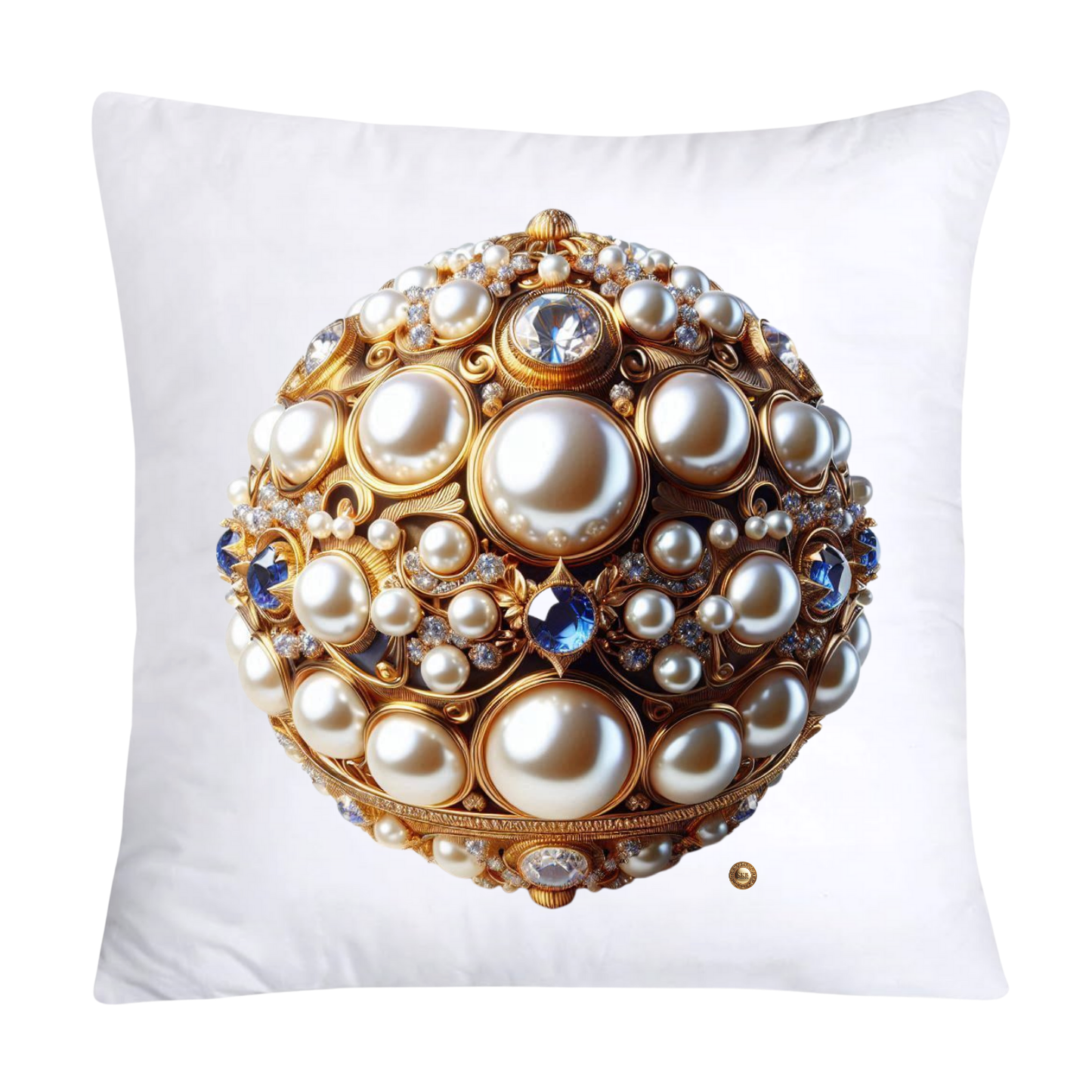 Beautiful Gold, Pearl and Diamond Orb/Ball 18x18 Pillow Covers-5736