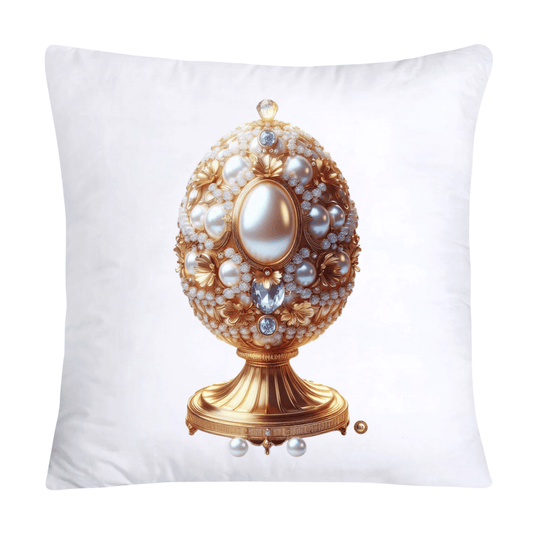 Stunning Gold and Pearls Inspired Faberge Egg Pillow Covers-4794