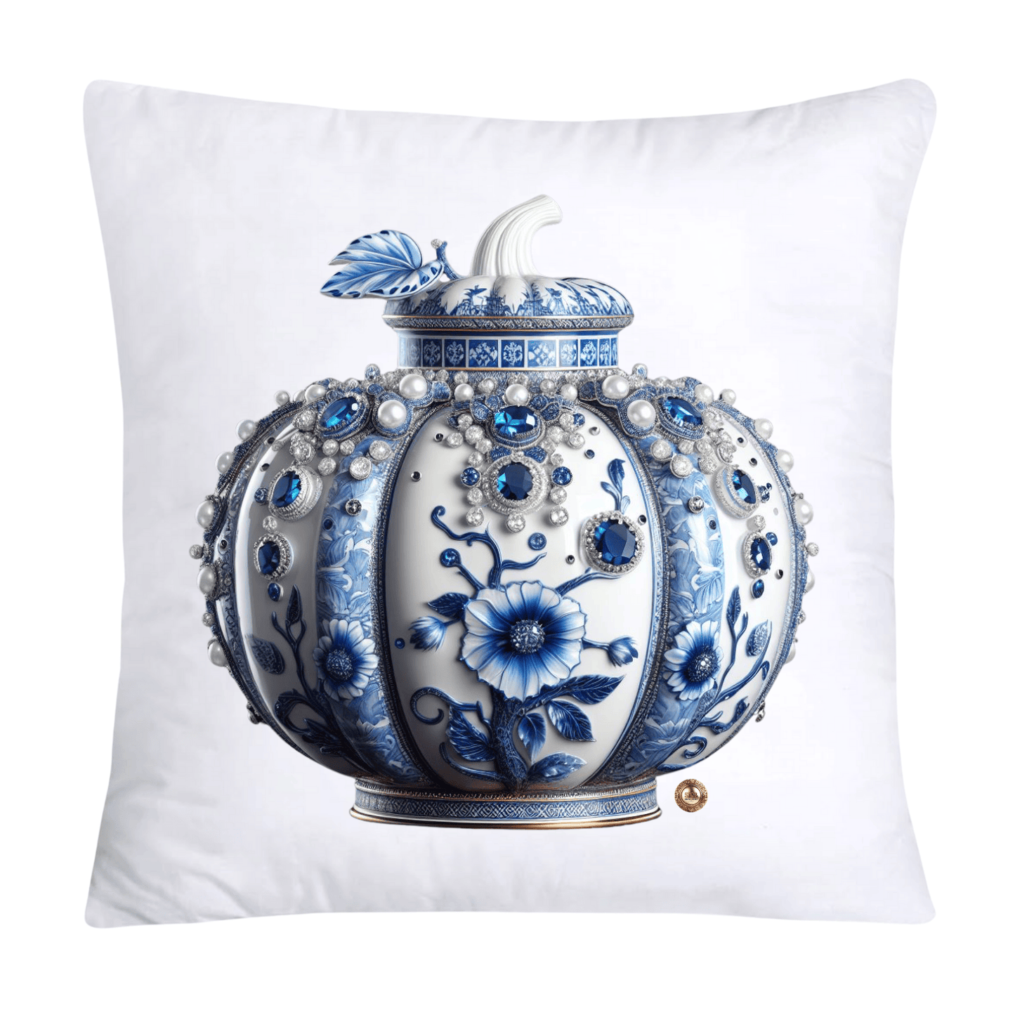 Blue Willow Sparkling Pumpkin 18x18 Pillow Covers-5317