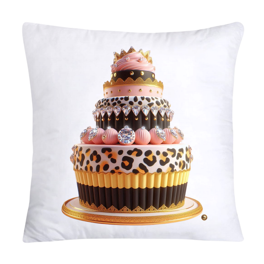 Wild Animal Print Cupcake Throw Pillow Covers 18X18-3716