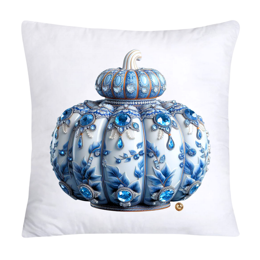 Blue Willow Sparkling Pumpkin 18x18 Pillow Covers-5310