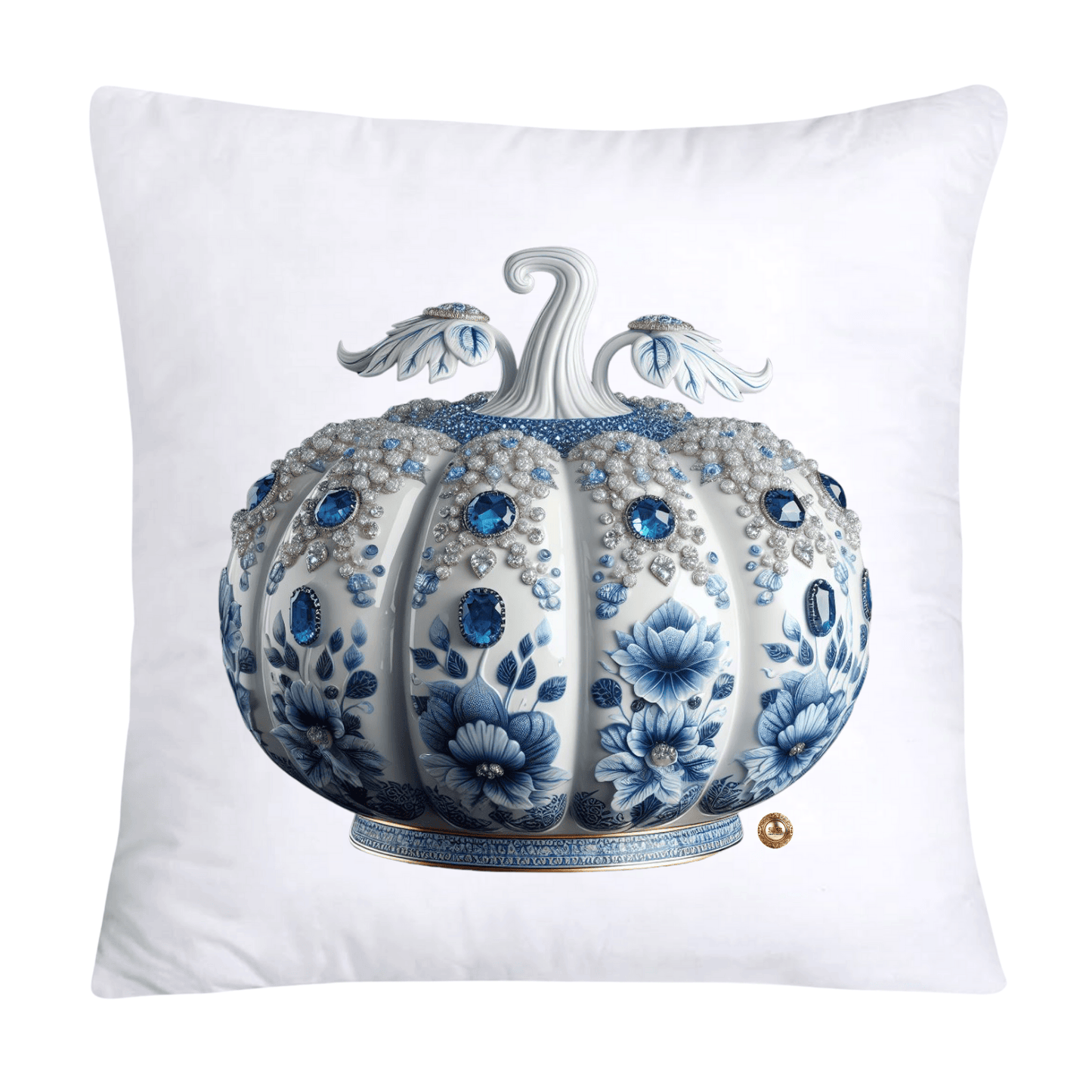 Blue Willow Sparkling Pumpkin 18x18 Pillow Covers-5327