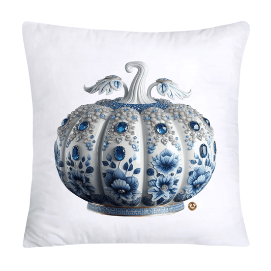 Blue Willow Sparkling Pumpkin 18x18 Pillow Covers-5327