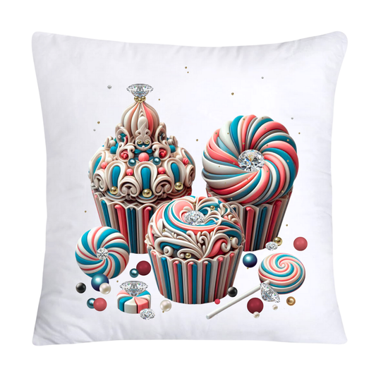 18x18 Pastel Cupcakes Donuts and Candy Specialty Pillow Covers-2546