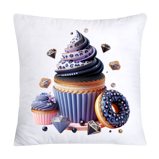 Wild Animal Print Cupcake Throw Pillow Covers 18X18-3715