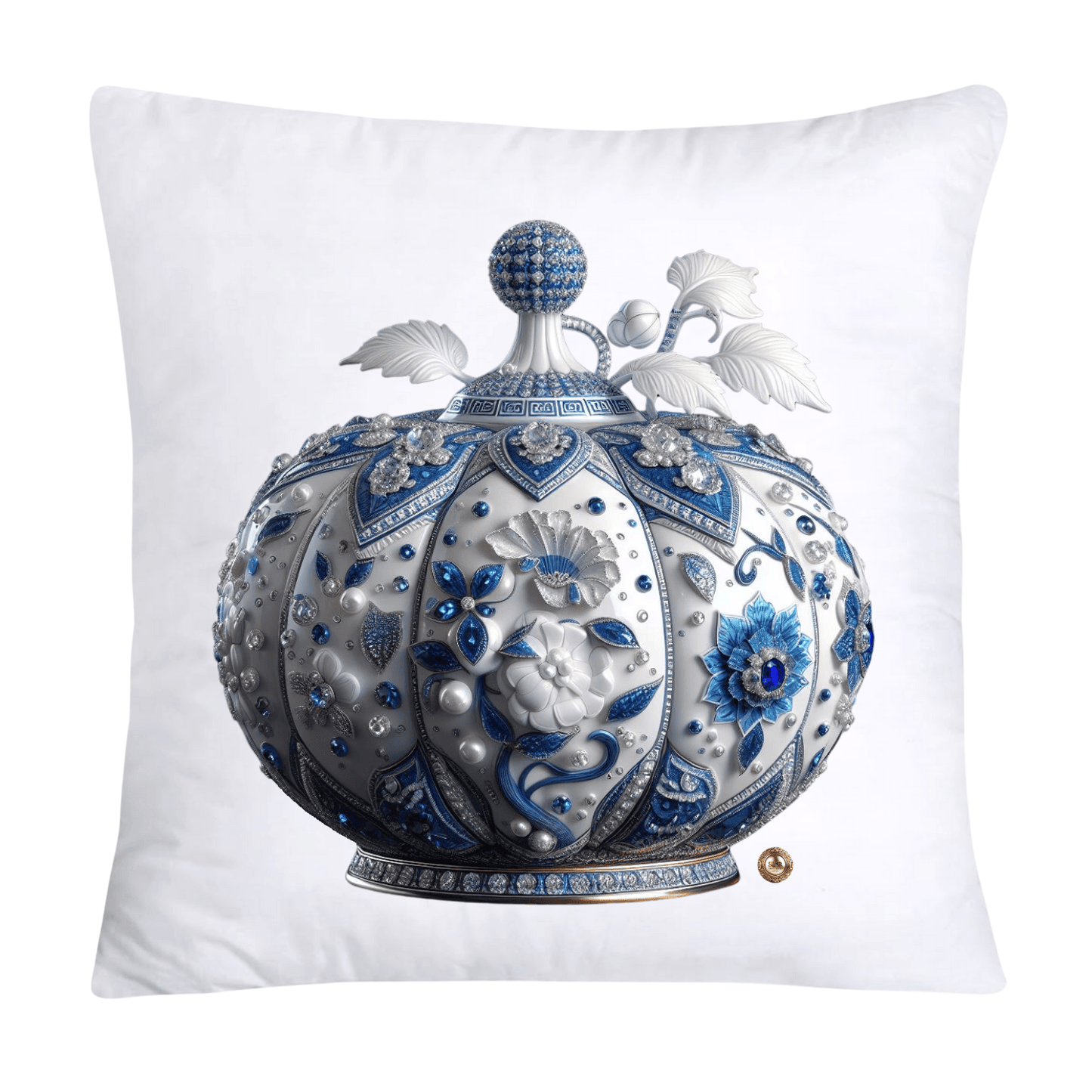 Blue Willow Sparkling Pumpkin 18x18 Pillow Covers-5314