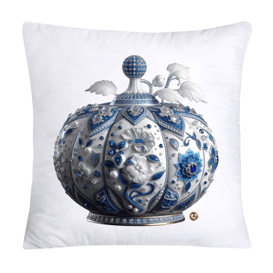 Blue Willow Sparkling Pumpkin 18x18 Pillow Covers-5314