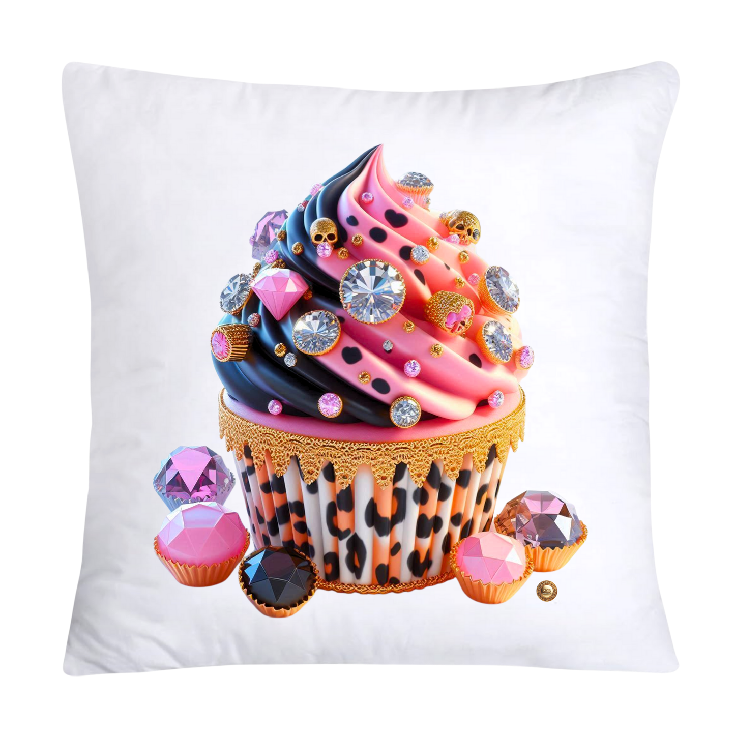 Wild Animal Print Cupcake Throw Pillow Covers 18X18-3700