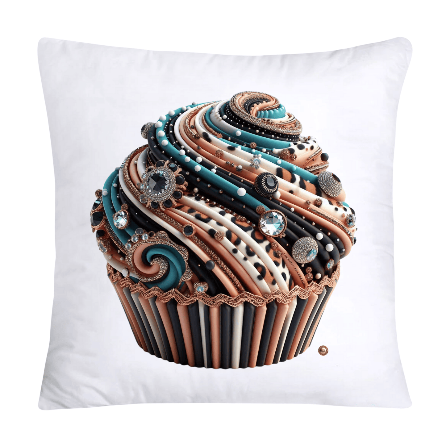 Wild Animal Print Cupcake Throw Pillow Covers 18X18-3753