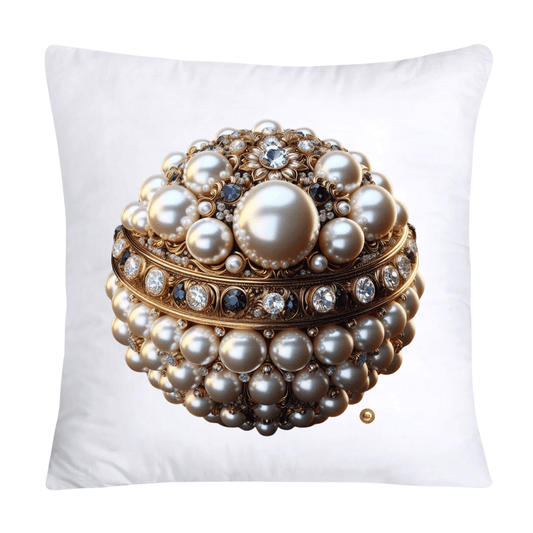 Beautiful Gold, Pearl and Diamond Orb/Ball 18x18 Pillow Covers-5733