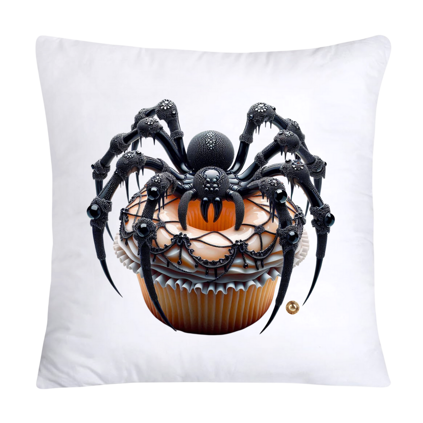 Sugar Crawler Spiders and Vivid Cupcake Throw Pillow Covers-2621