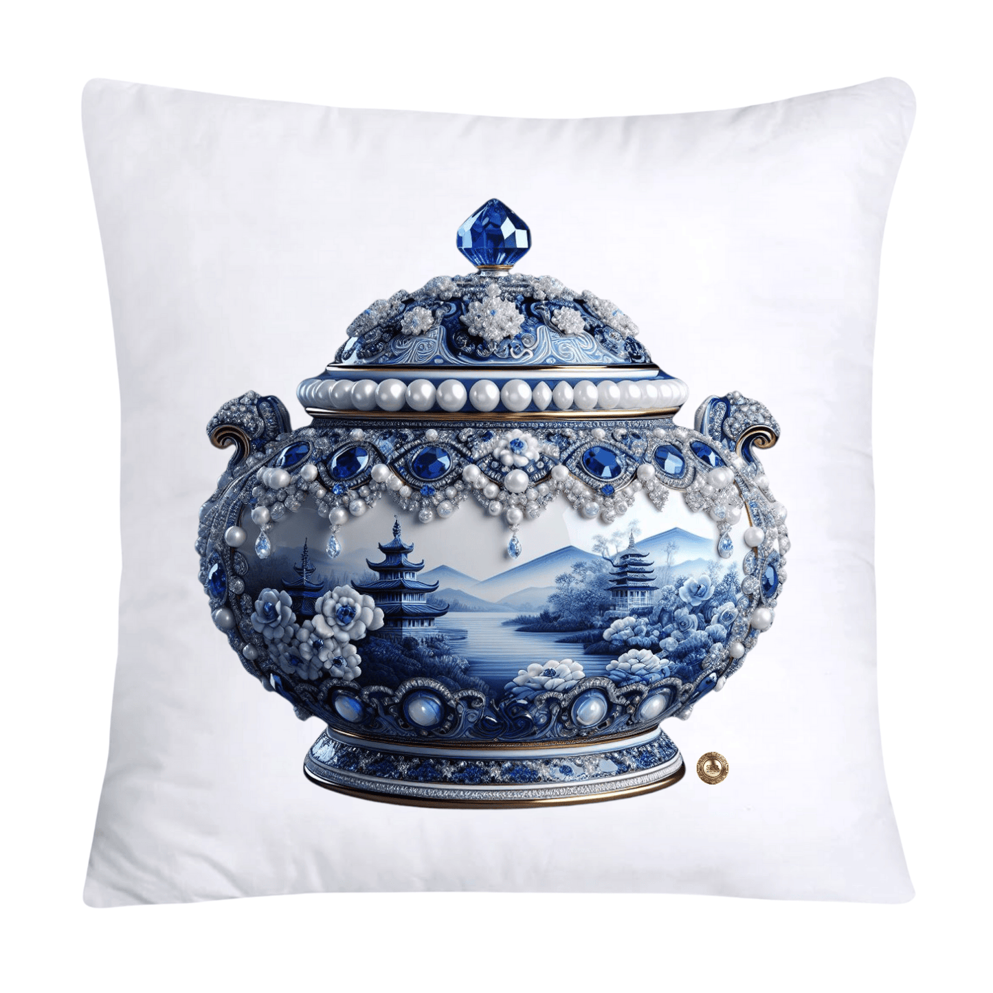 Blue and White Willow Ginger Jar 18x18 Pillow Covers-5257
