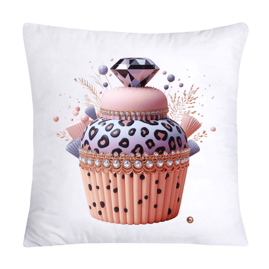 Wild Animal Print Cupcake Throw Pillow Covers 18X18-3759