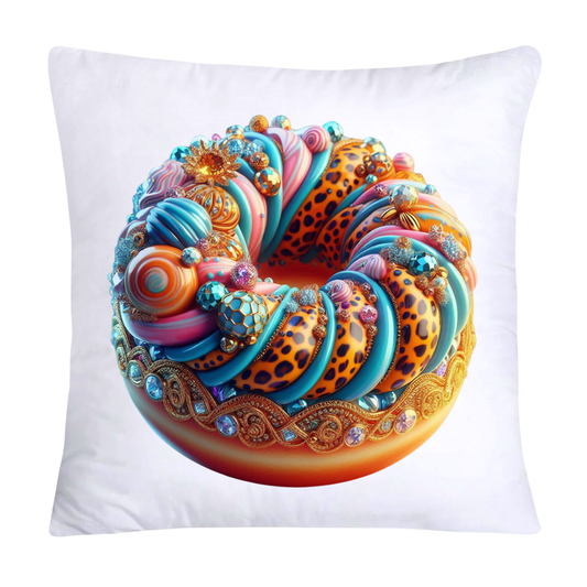 Wild Animal Print Donut Throw Pillow Covers 18x18-820
