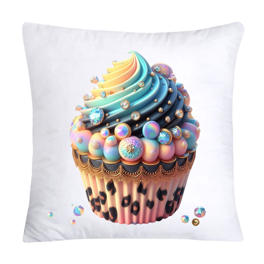 Wild Animal Print Cupcake Throw Pillow Covers 18X18-3711