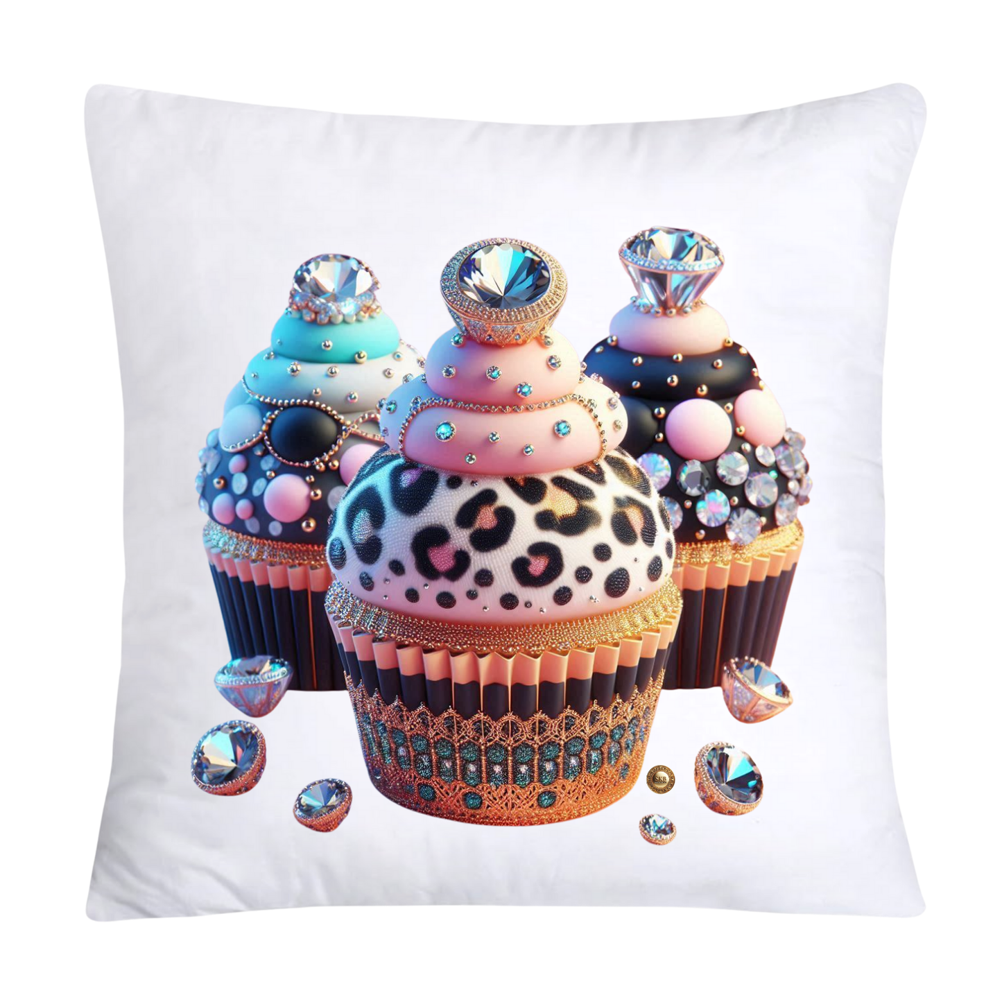 Wild Animal Print Cupcake Throw Pillow Covers 18X18-3730