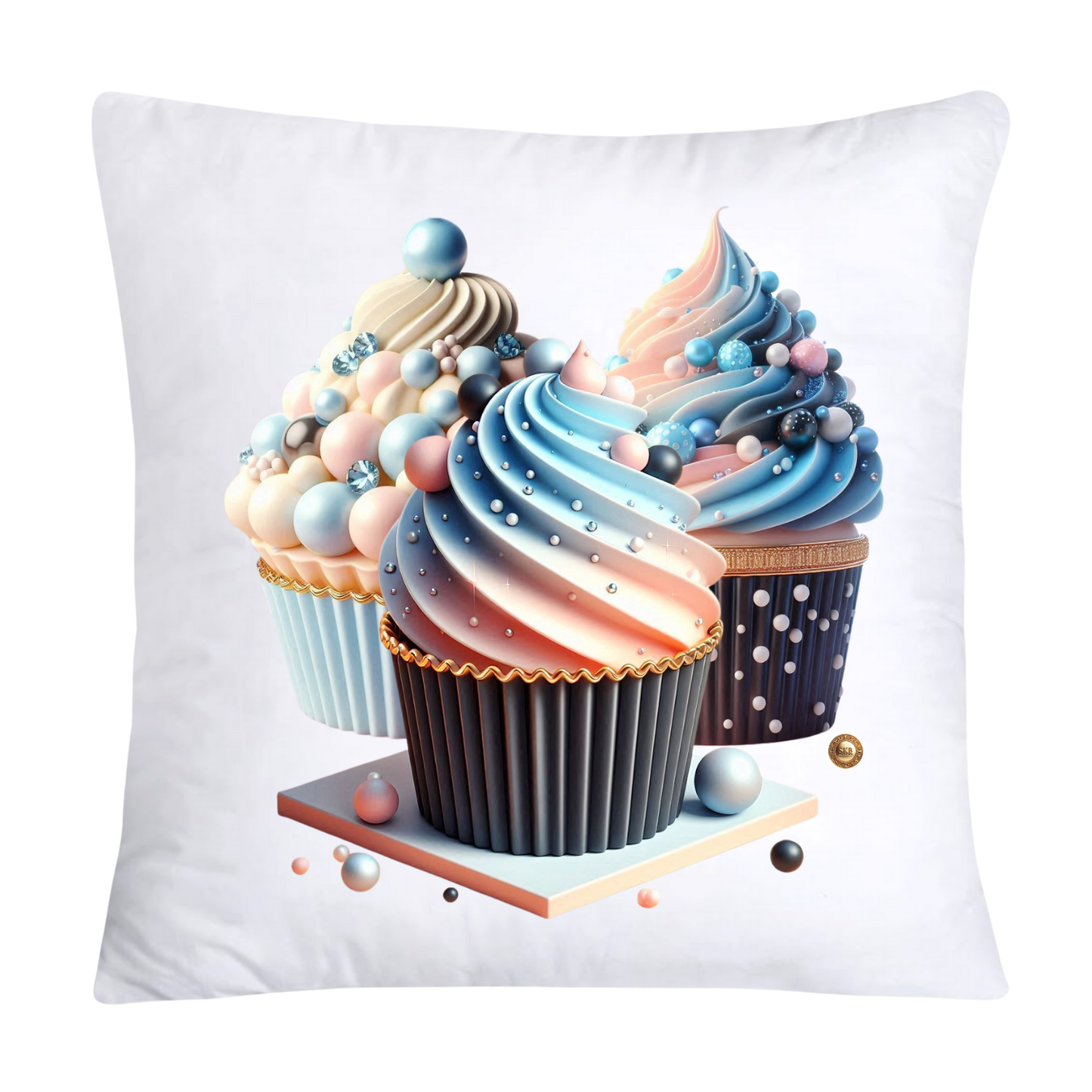 Pastel Cupcakes and Candy Pillow Covers 18x18-2489