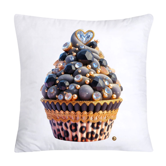 Wild Animal Print Cupcake Throw Pillow Covers 18X18-3764