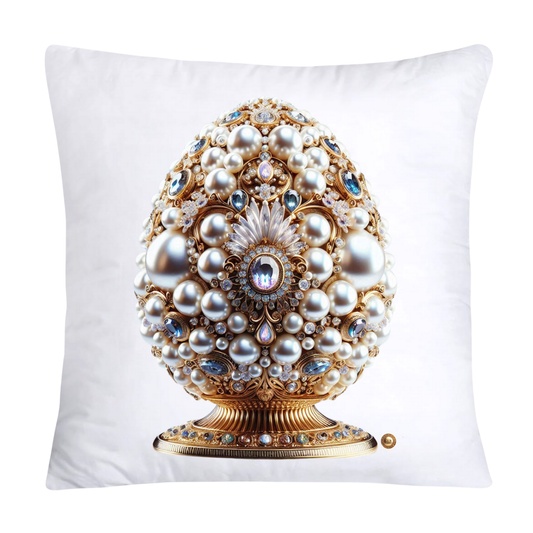 Stunning Gold and Pearls Inspired Faberge Egg Pillow Covers-4783
