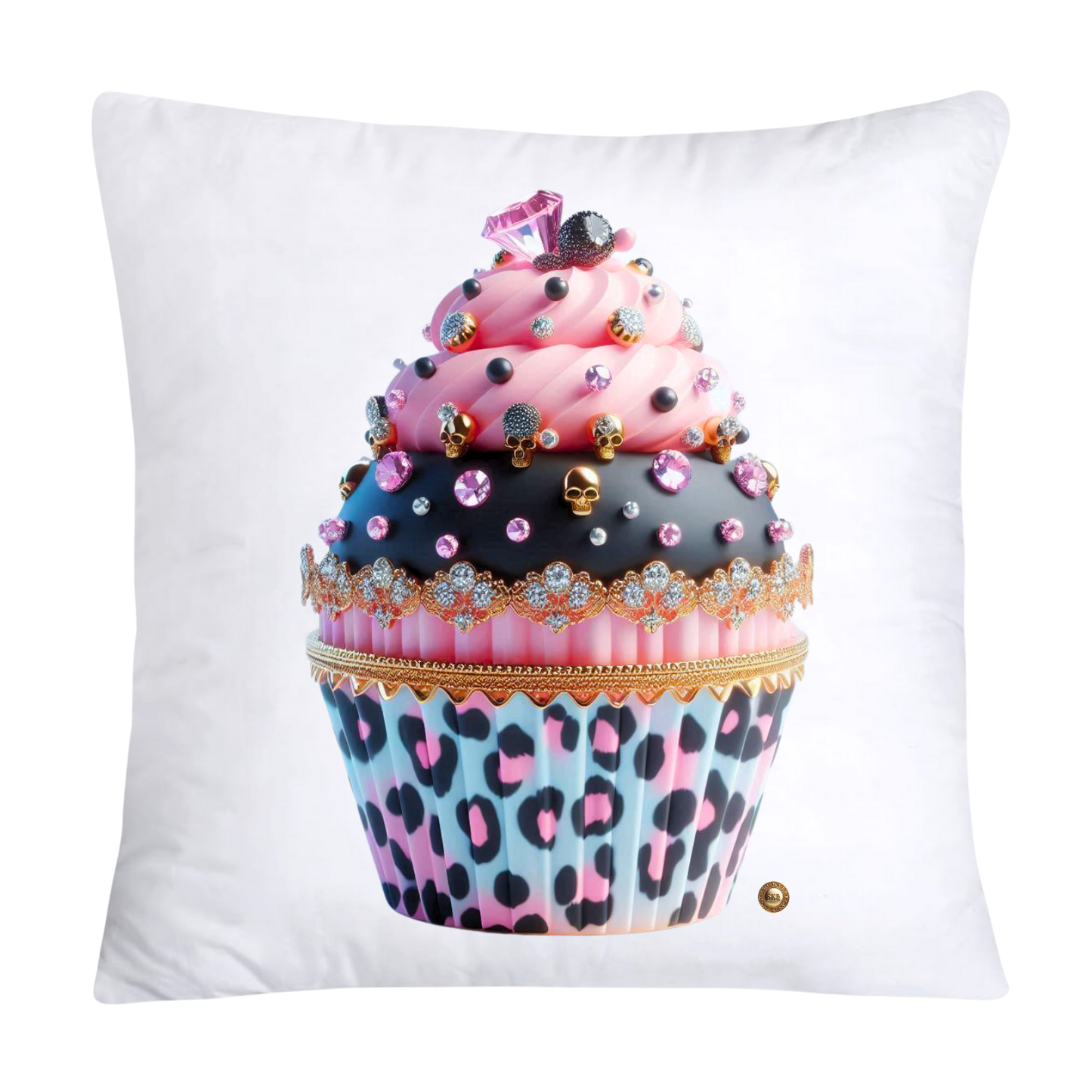 Wild Animal Print Cupcake Throw Pillow Covers 18X18-3762