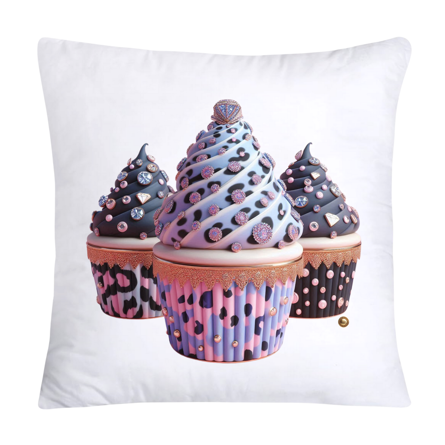Wild Animal Print Cupcake Throw Pillow Covers 18X18-3752