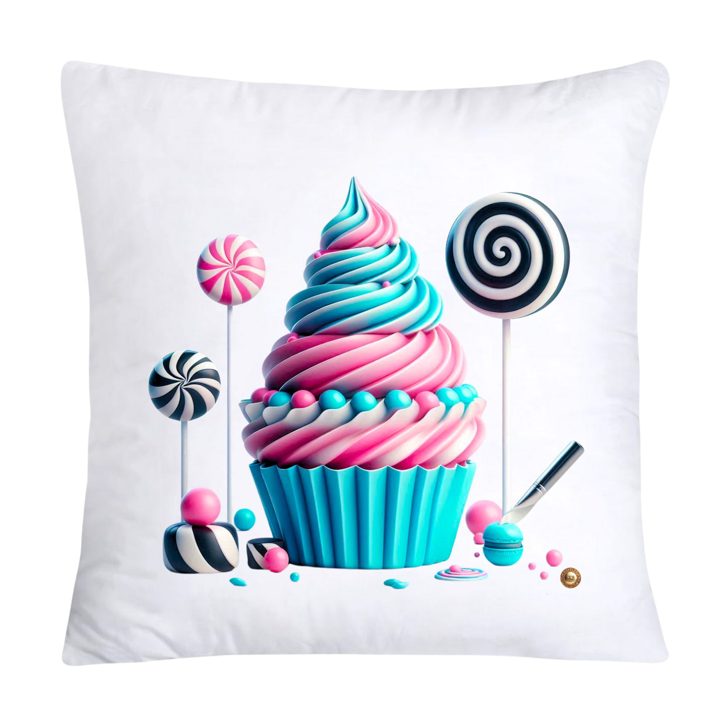 Pastel Cupcakes and Candy Pillow Covers 18x18-2543