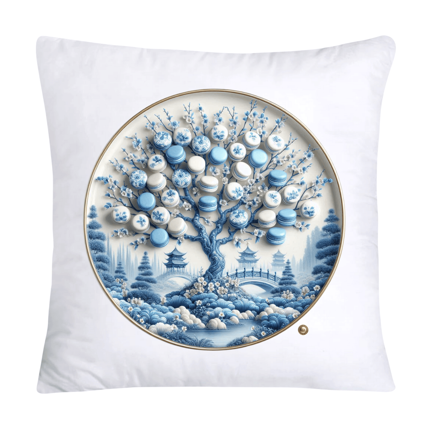 Blue Willow 18x18 Adorable Macaroon Pillow Covers-277