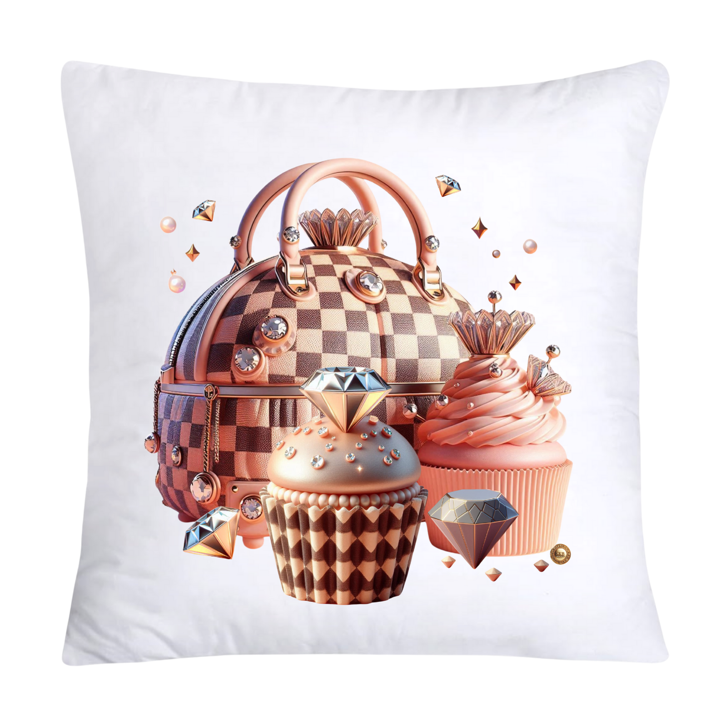Pastel Cupcakes and Candy Pillow Covers 18x18-2545