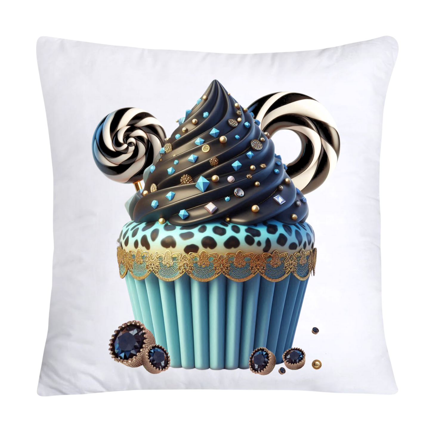 Wild Animal Print Cupcake Throw Pillow Covers 18X18-3741