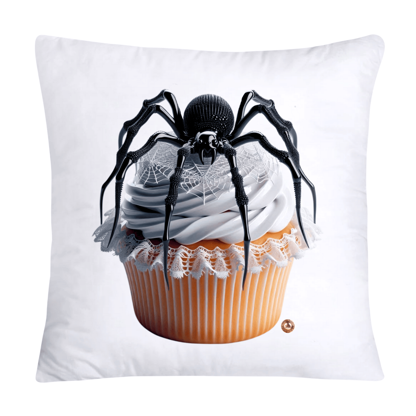 Sugar Crawler Spiders and Vivid Cupcake Throw Pillow Covers-2617