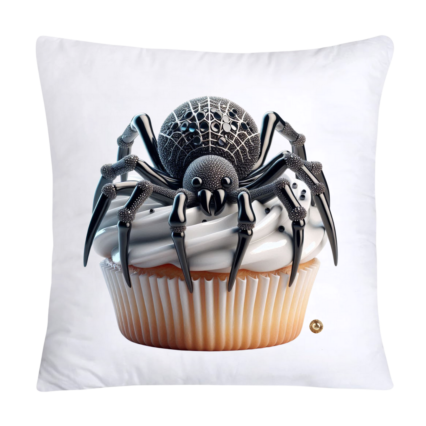 Sugar Crawler Spiders and Vivid Cupcake Throw Pillow Covers-2620
