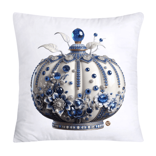 Blue Willow Sparkling Pumpkin 18x18 Pillow Covers-5313