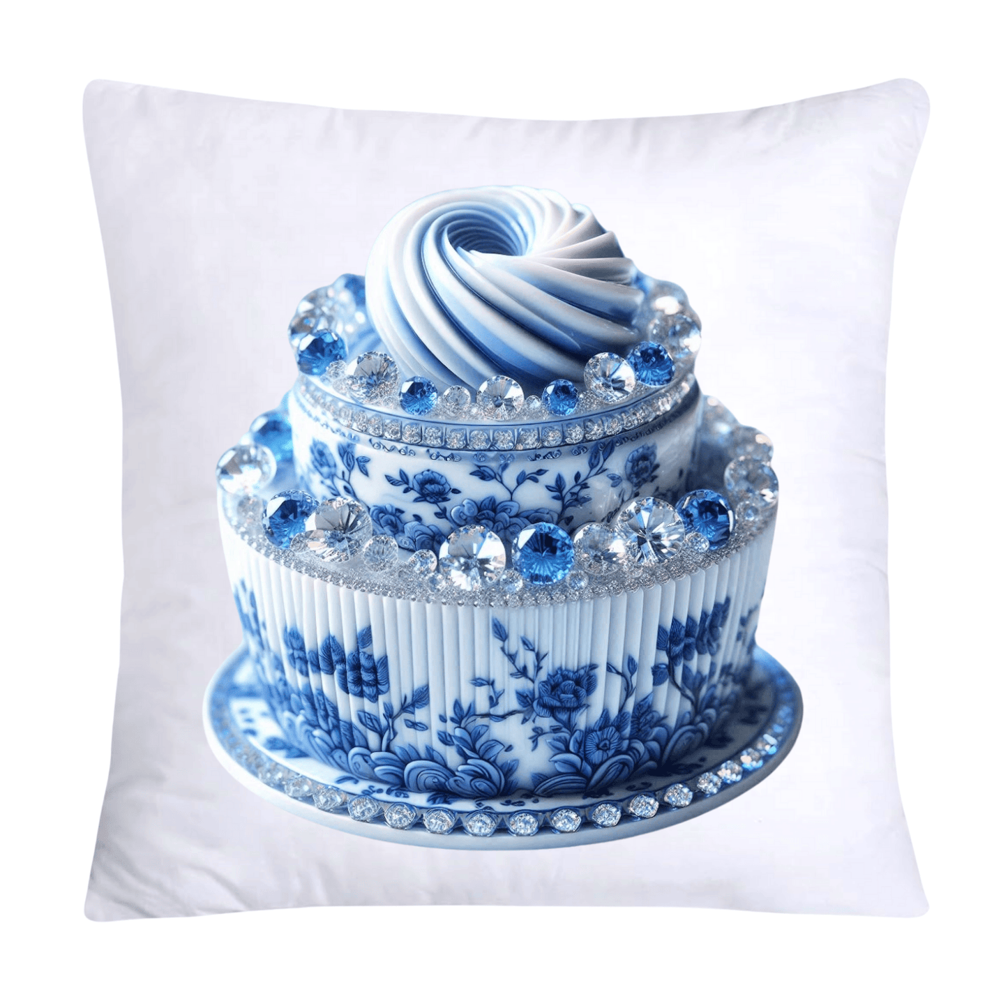 Blue Willow Sweet Cake 18x18 Pillow Covers-4879