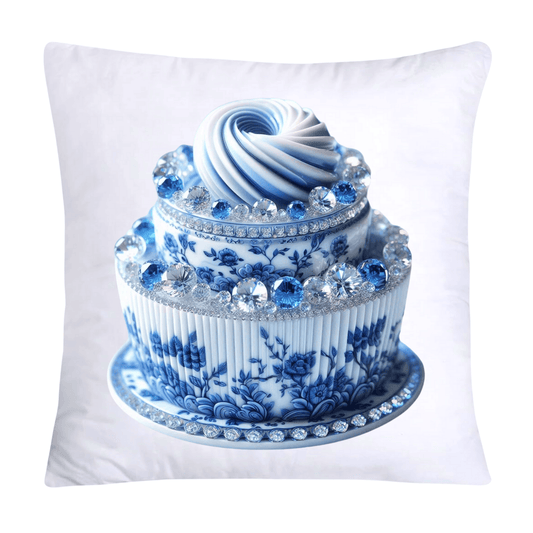 Blue Willow Sweet Cake 18x18 Pillow Covers-4879