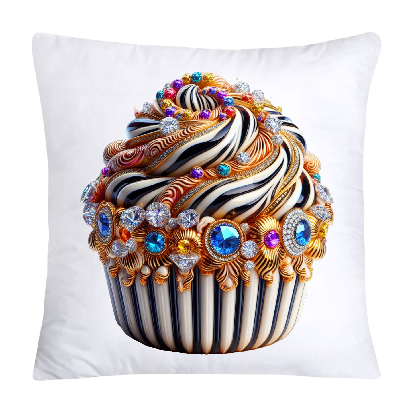 Wild Animal Print Cupcake Throw Pillow Covers 18X18-413