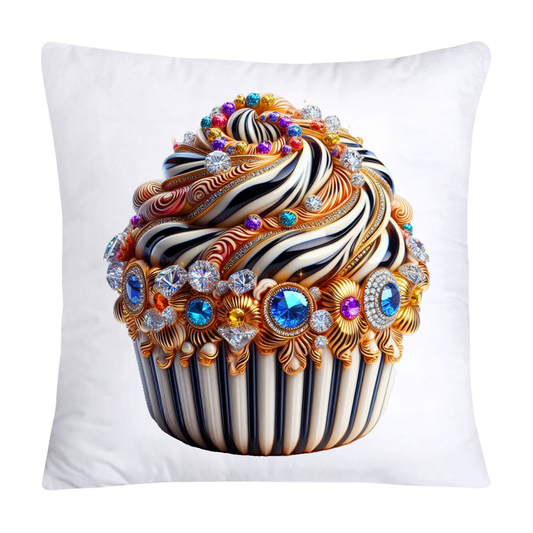 Wild Animal Print Cupcake Throw Pillow Covers 18X18-413