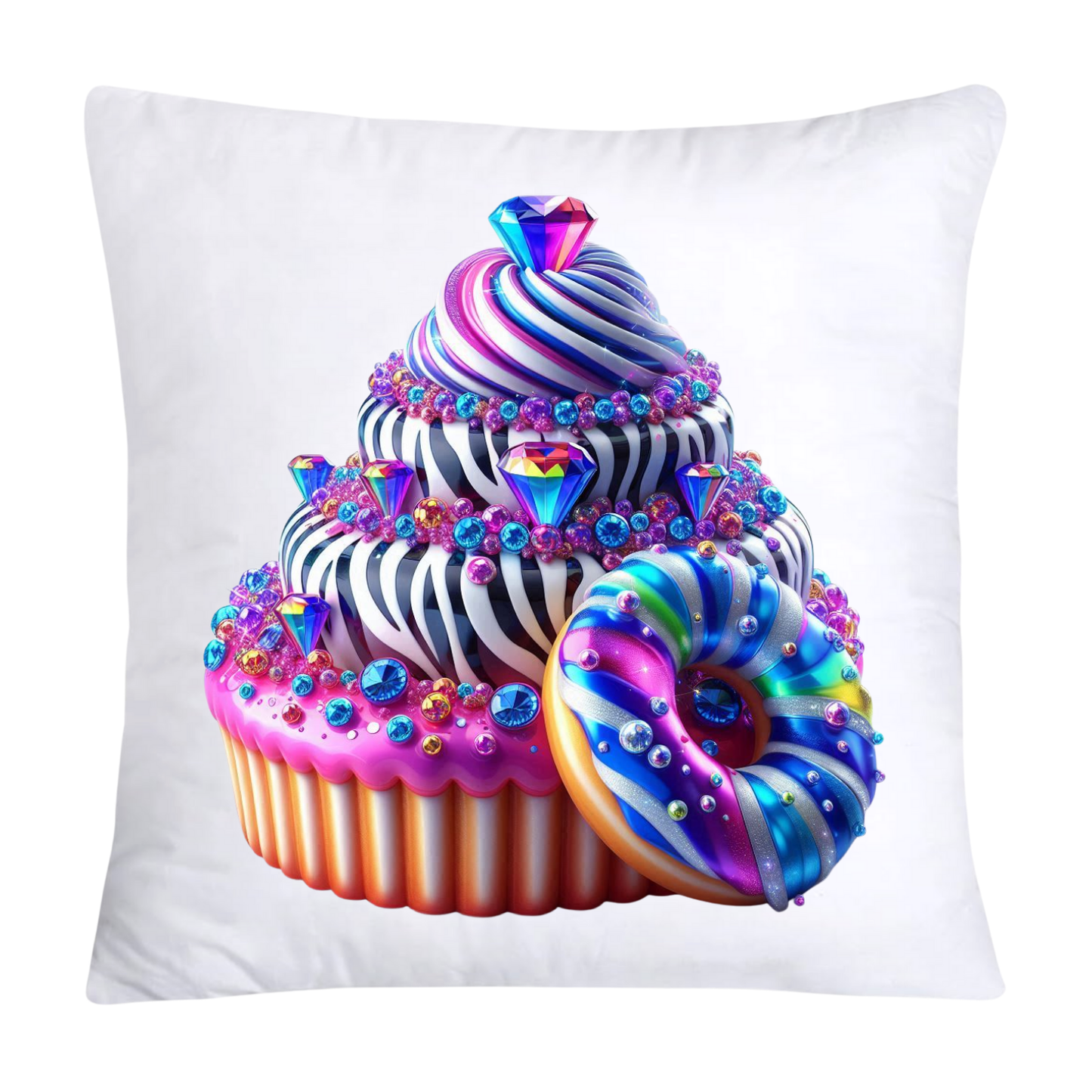 Wild Animal Print Cupcake Throw Pillow Covers 18X18-425