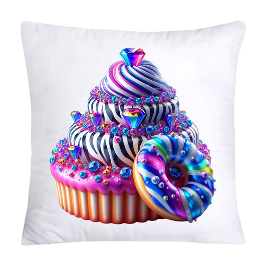 Wild Animal Print Cupcake Throw Pillow Covers 18X18-425