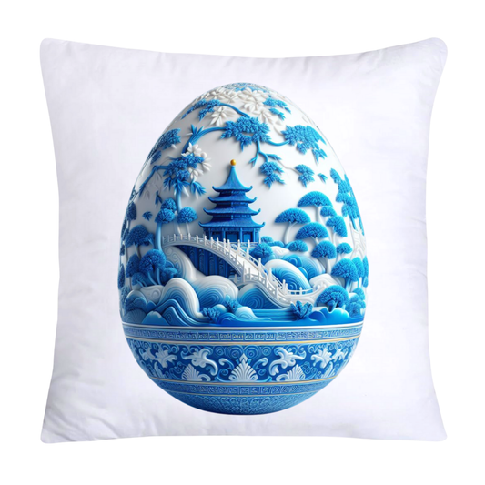 Blue Willow 18x18 Chinoiserie Egg Pillow Covers-1008