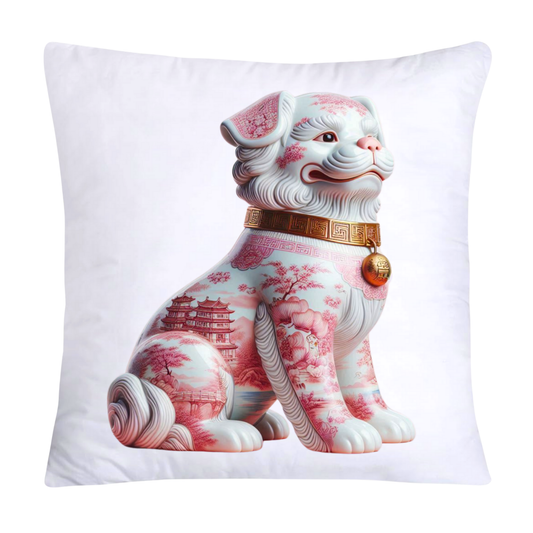 Pink Willow Classic Chinoiserie Foo Dogs 18x18 Pillow Covers-979