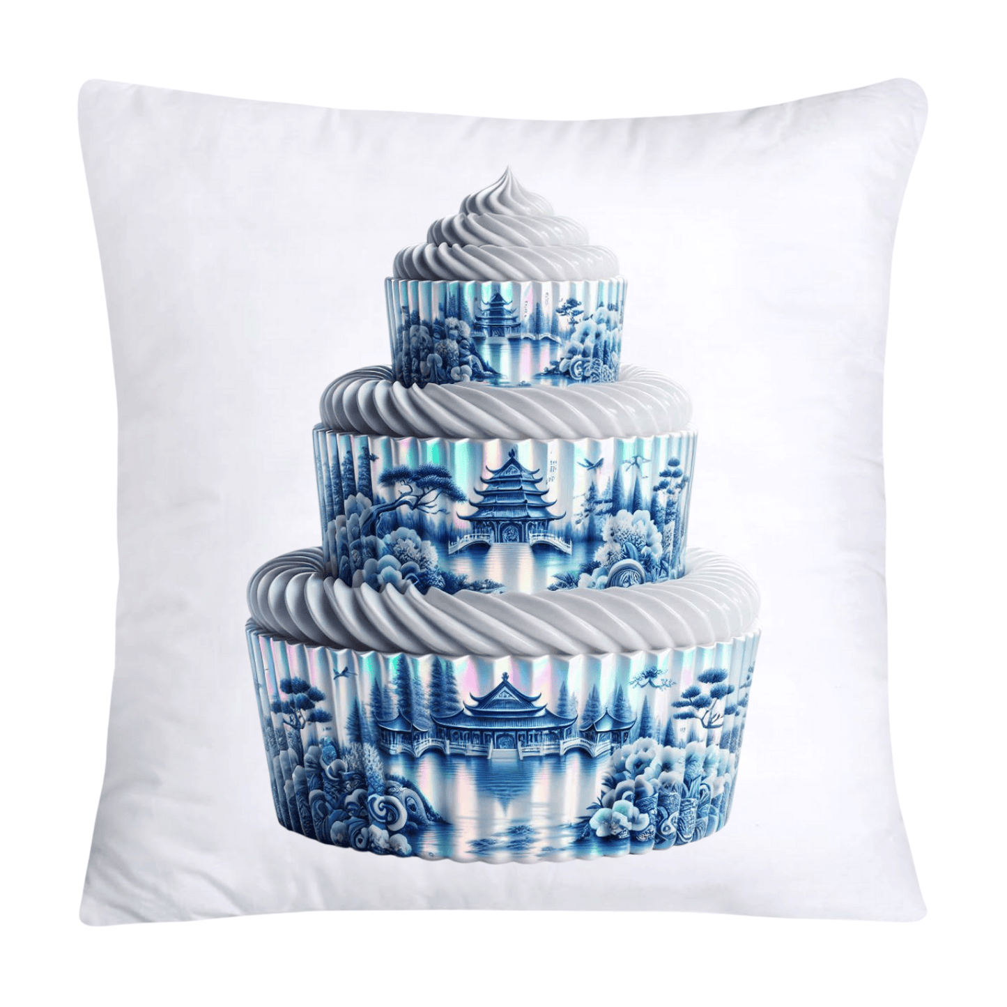 Blue Willow Sweet Cake 18x18 Pillow Covers-1102
