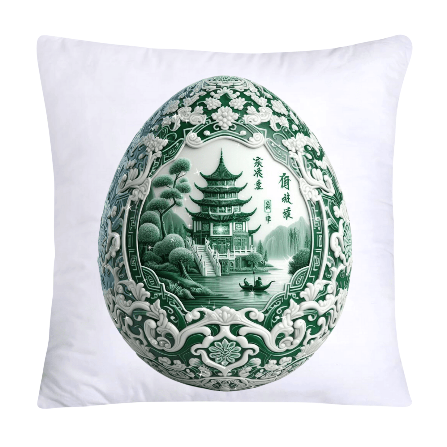 Green Willow Classic Egg 18x18 Pillow Covers-2491