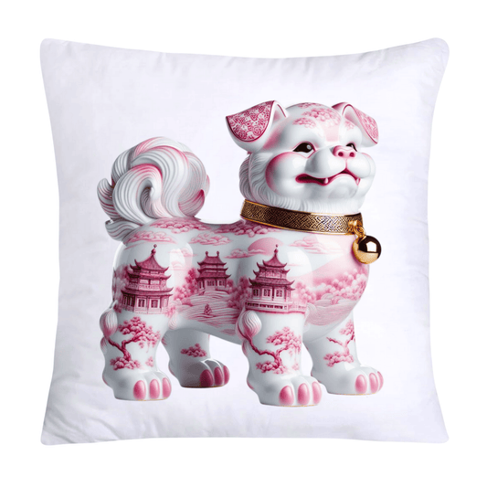 Pink Willow Classic Chinoiserie Foo Dogs 18x18 Pillow Covers-971