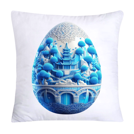 Blue Willow 18x18 Chinoiserie Egg Pillow Covers-1007