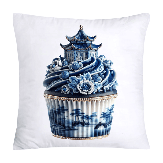Blue Willow Chinoiserie Cupcake Throw Pillow Covers-62