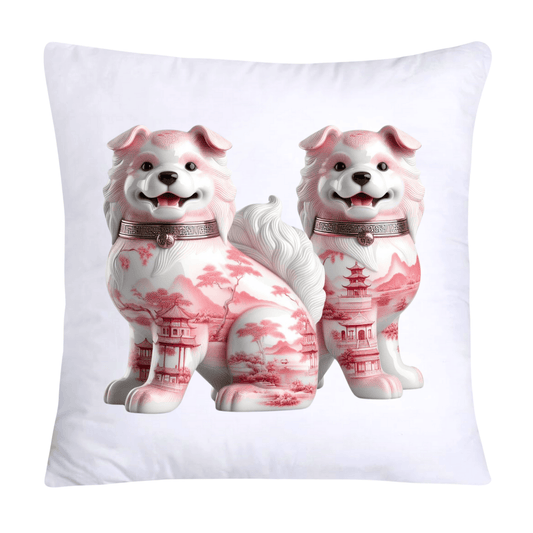 Pink Willow Classic Chinoiserie Foo Dogs 18x18 Pillow Covers-999