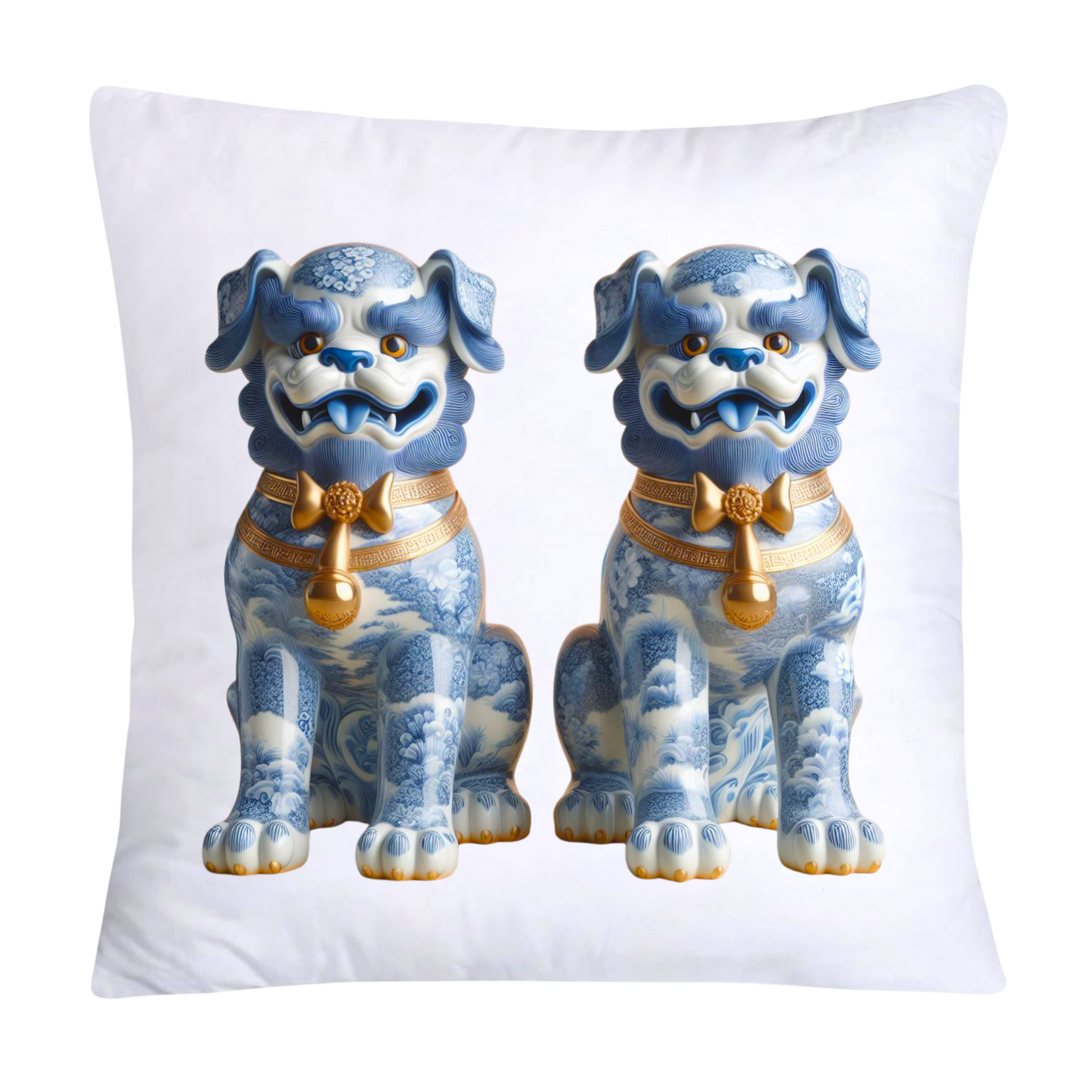 Classic Blue Willow Foo Dogs Pillow Covers - 1012