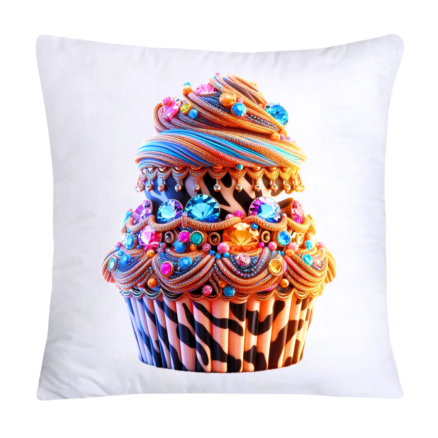 Wild Animal Print Cupcake Throw Pillow Covers 18x18-918