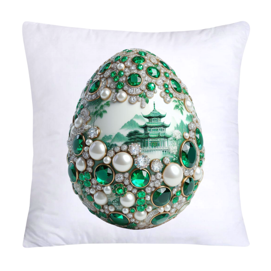 Green Willow Classic Egg 18x18 Pillow Covers-3085
